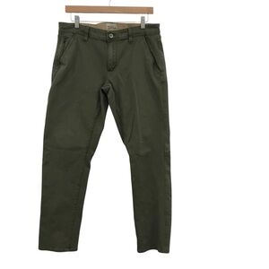 Weatherproof Men's Vintage Straight 34X32 Olive Green Canvas Work Pants
